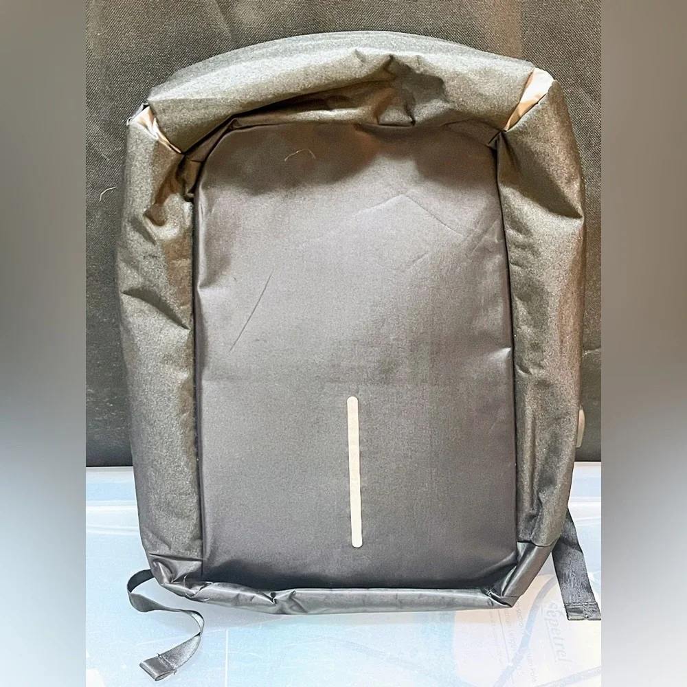Sleek Black Anti-Theft Backpack for Men